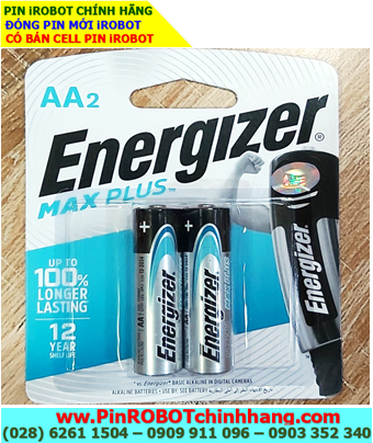 Energizer EP91-BP2; Pin AA 1.5v Alkaline Energizer Max Plus EP91-BP2 (Xuất xứ SIngapore) Vỉ 2viên